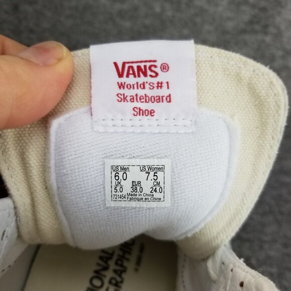 ✅ Womens 7.5 VANS Sneakers SK8-Hi National Geographic White/Animal Print Shoes - Picture 2 of 10